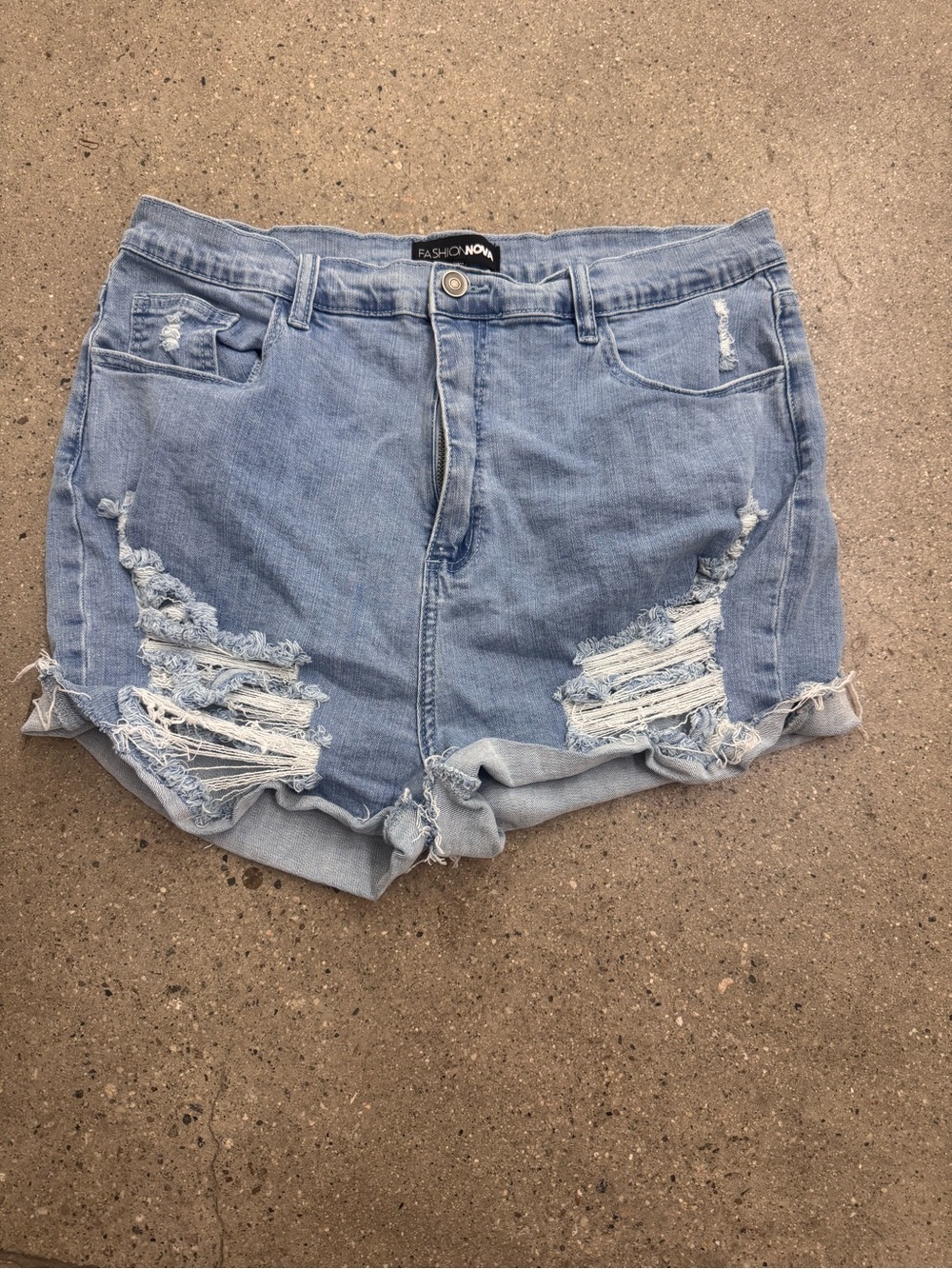 Fashion Nova distressed shorts